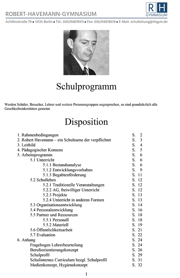 Schulprogramm