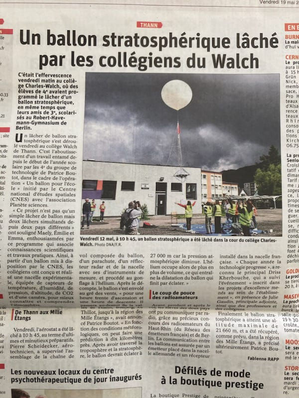 Pressemitteilung in einer Thanner Zeitung